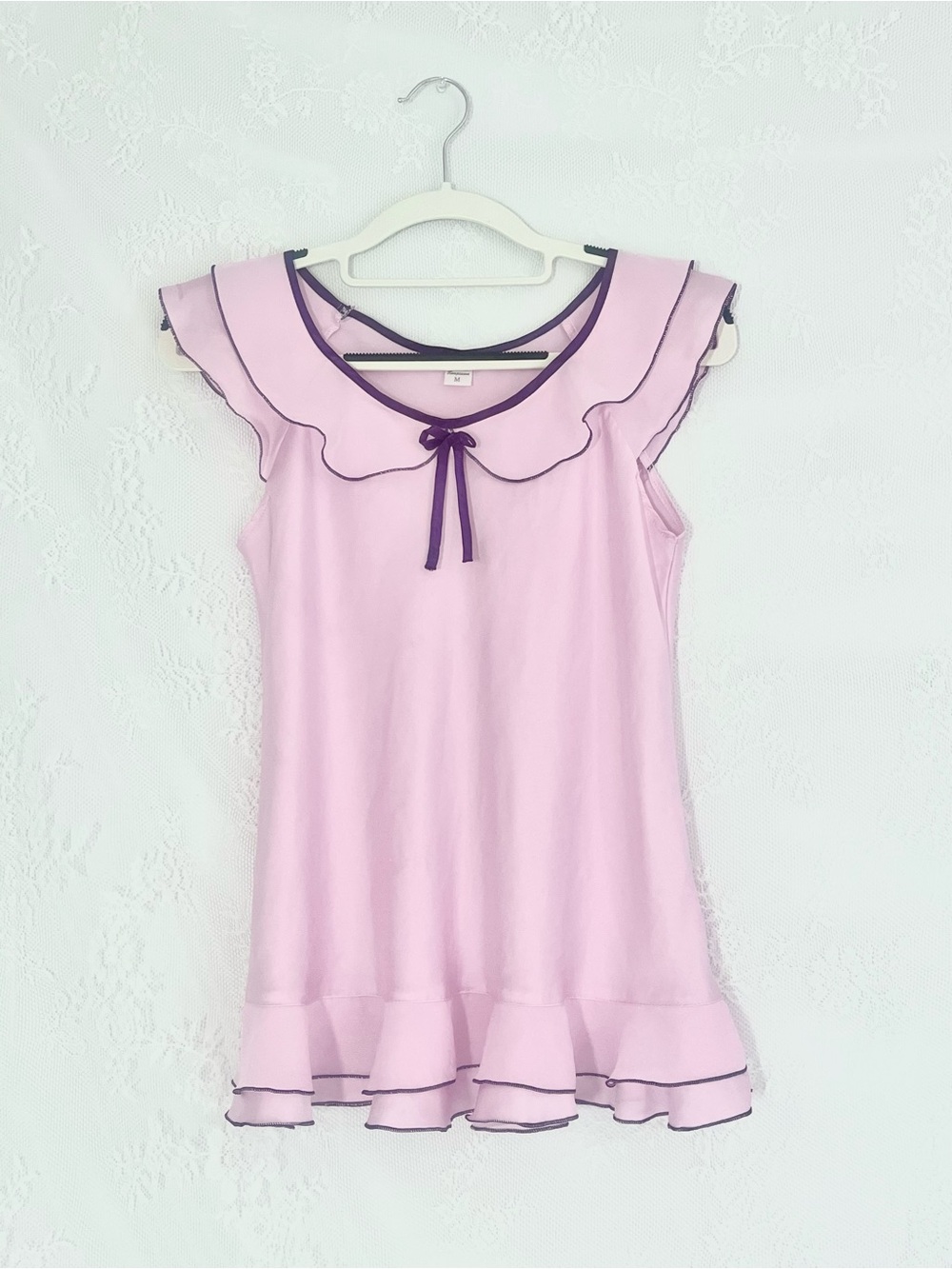 vintage light pink nightgown top ruffle